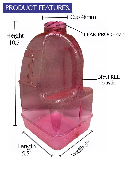 1 Gallon BPA Free Reusable Plastic Drinking Water Bottle Pink