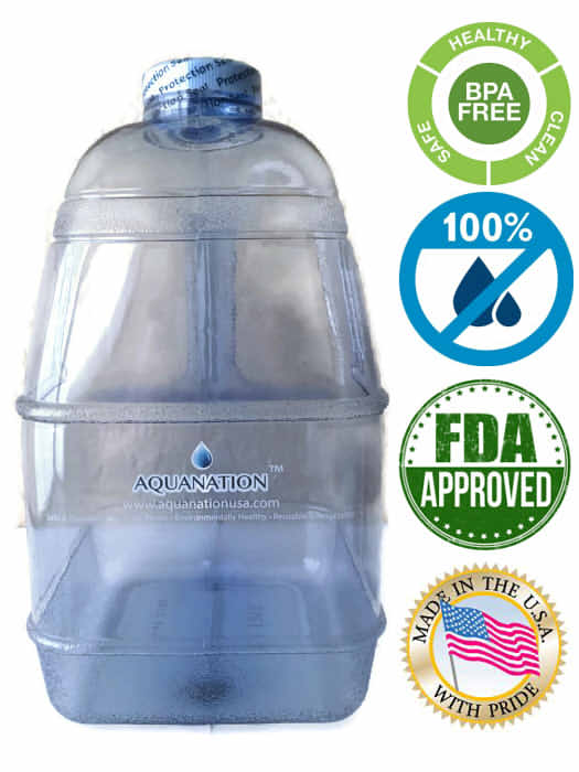 BPA Free 5 Gallon Reusable Water Bottle Drinking Plastic Container